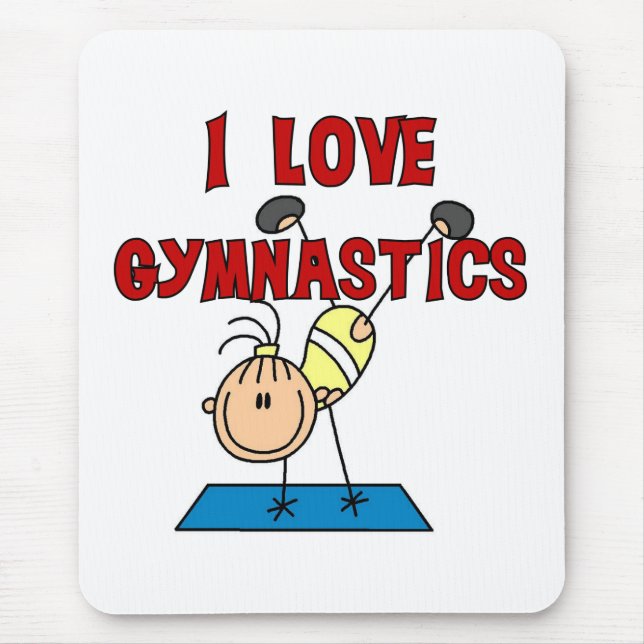 I Love Gymnastics Mouse Mat (Front)