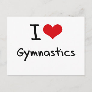 I Love Gymnastics Postcard