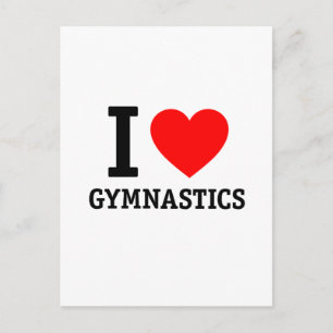 I Love Gymnastics Postcard