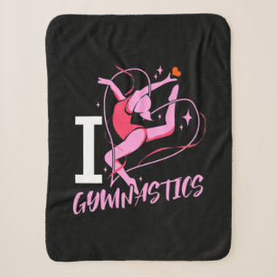 I Love Gymnastics Sherpa Blanket