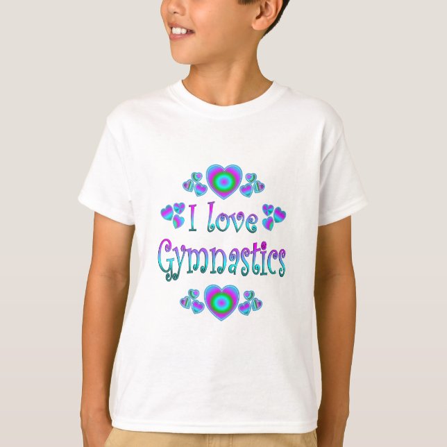 I Love Gymnastics T-Shirt (Front)
