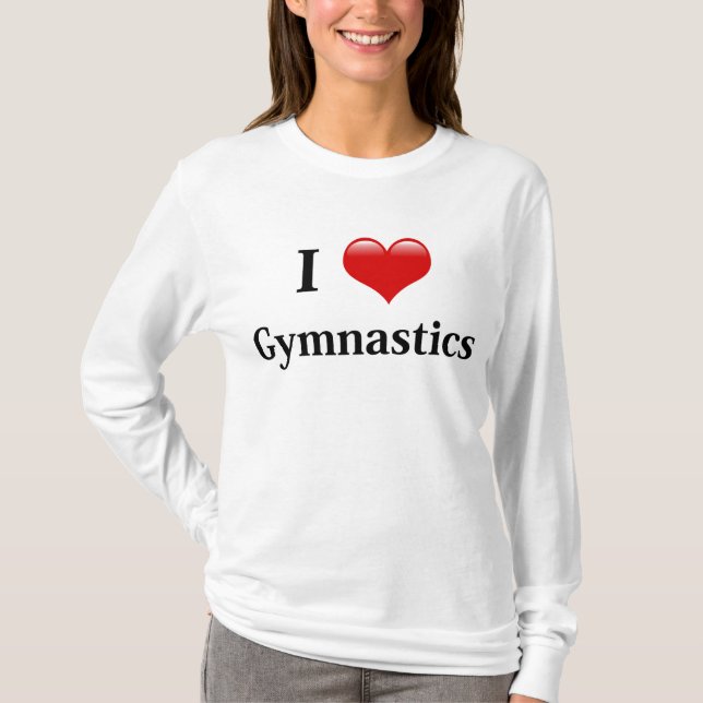 I Love Gymnastics T-Shirt (Front)