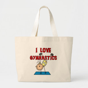 I Love Gymnastics Tshirts and Gifts Large Tote Bag