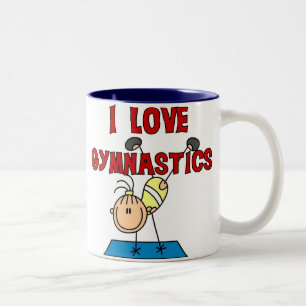 I Love Gymnastics Two-Tone Coffee Mug