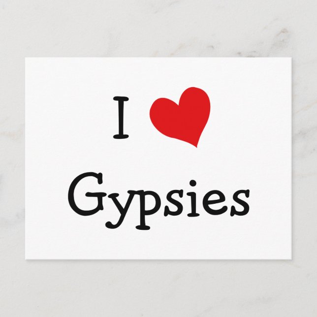 I Love Gypsies Postcard (Front)