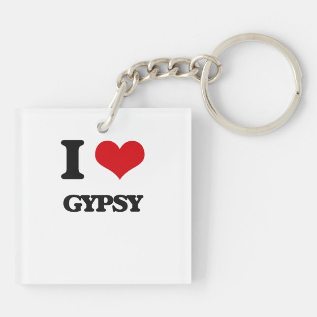I love Gypsy Key Ring (Back)