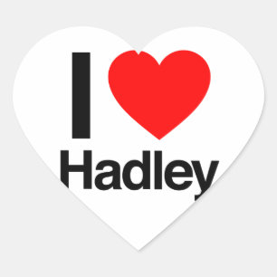 i love hadley heart sticker