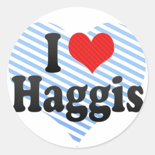 I Love Haggis Classic Round Sticker