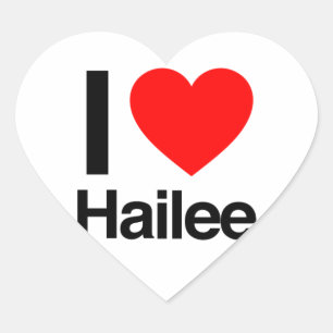 i love hailee heart sticker