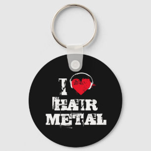 I love hair metal key ring