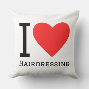 I love hairdressing square sticker cushion