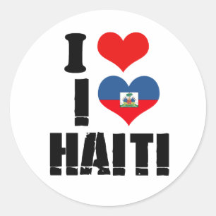 I LOVE HAITI CLASSIC ROUND STICKER