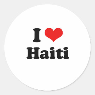 I LOVE HAITI CLASSIC ROUND STICKER