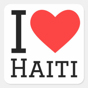 I love Haiti  Square Sticker