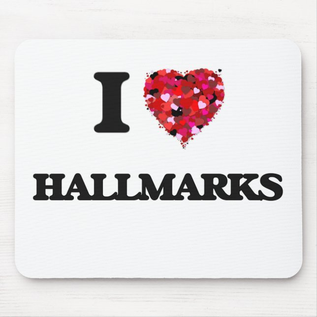 I Love Hallmarks Mouse Mat (Front)