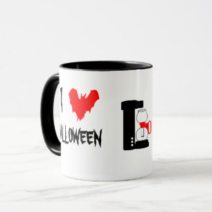 I Love Halloween And Black Coffee customisable Mug