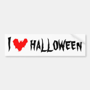 I Love Halloween funny customisable Bumper Sticker