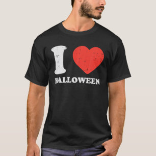 I Love Halloween Heart Cute Halloween Men Women T-Shirt