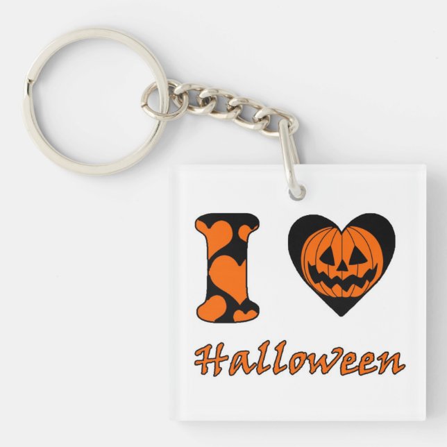 I love Halloween Key Ring (Front)