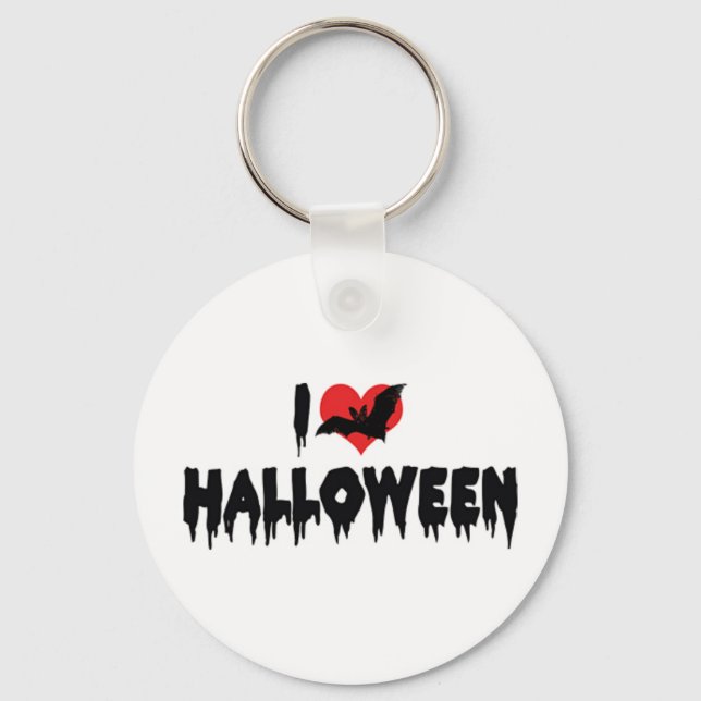 I Love Halloween Keychain (Front)