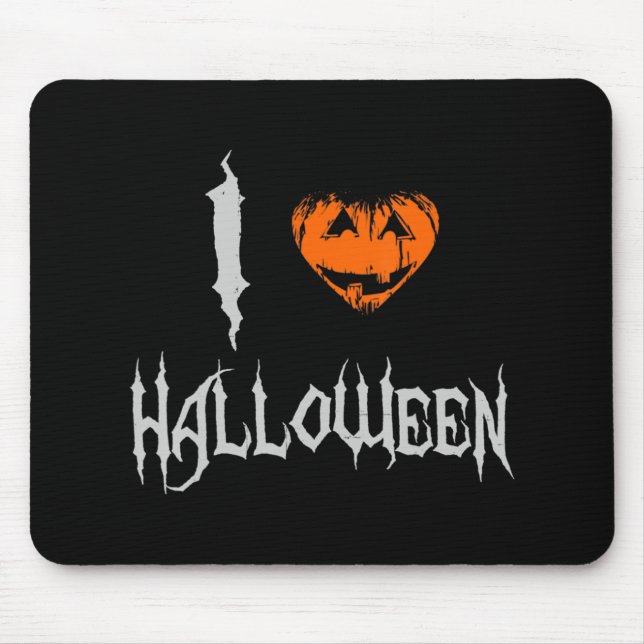 I Love Halloween  Mouse Mat (Front)