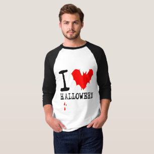 I Love Halloween Red Bat T-Shirt