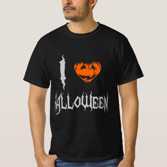 I Love Halloween  T-Shirt (Front)