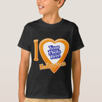 I Love Halloween With Your Photo T-Shirt