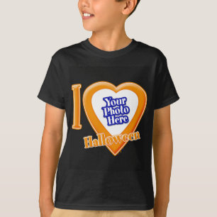 I Love Halloween With Your Photo T-Shirt