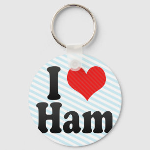 I Love Ham Key Ring