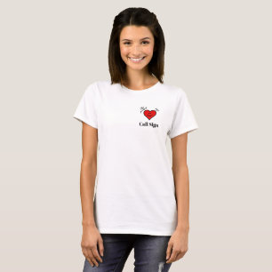 I Love Ham Radio Heart  T-shirt