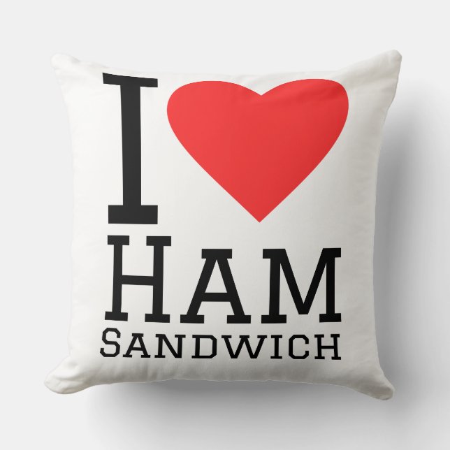 I love ham sandwich cushion (Front)