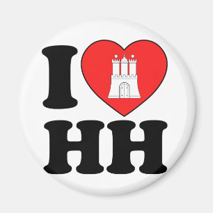 I Love Hamburg (HH) Magnet