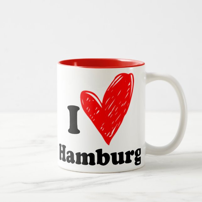 I love Hamburg Two-Tone Coffee Mug (Right)