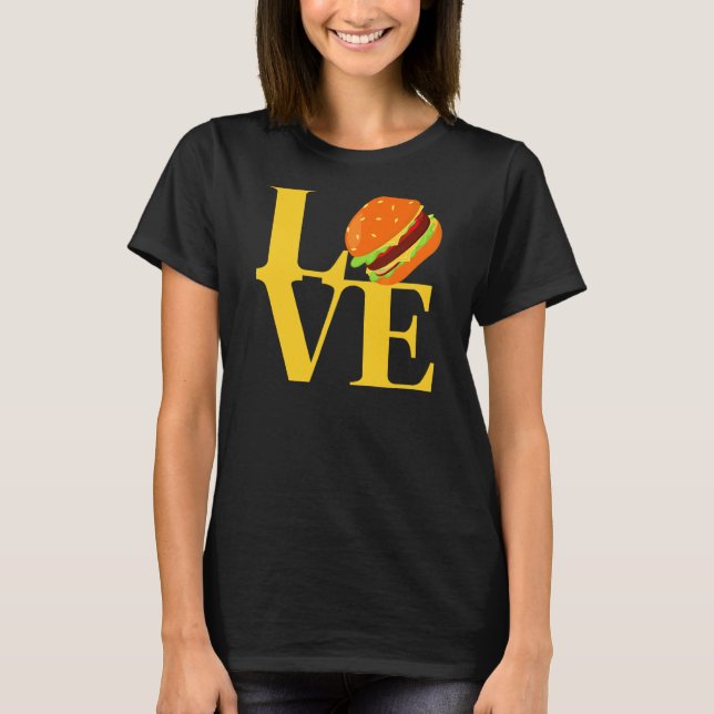 I Love Hamburgers  Best Tasty Cheeseburger Slider  T-Shirt (Front)