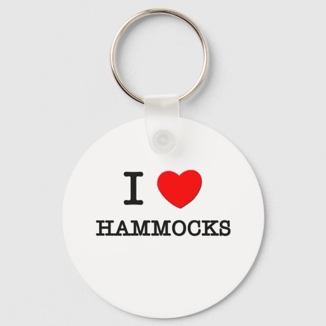 I Love Hammocks Key Ring (Front)