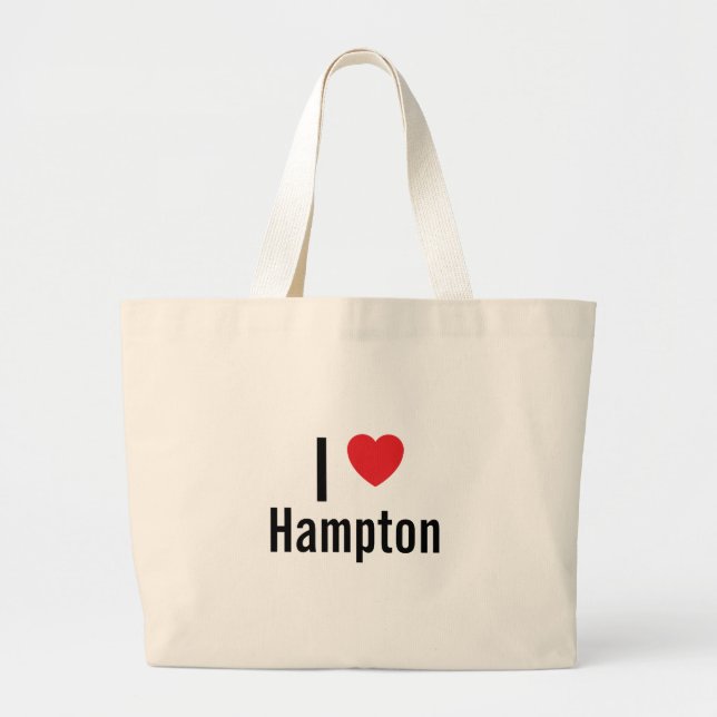 I love Hampton Large Tote Bag (Front)