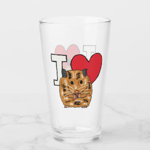 I Love Hamsters Glass