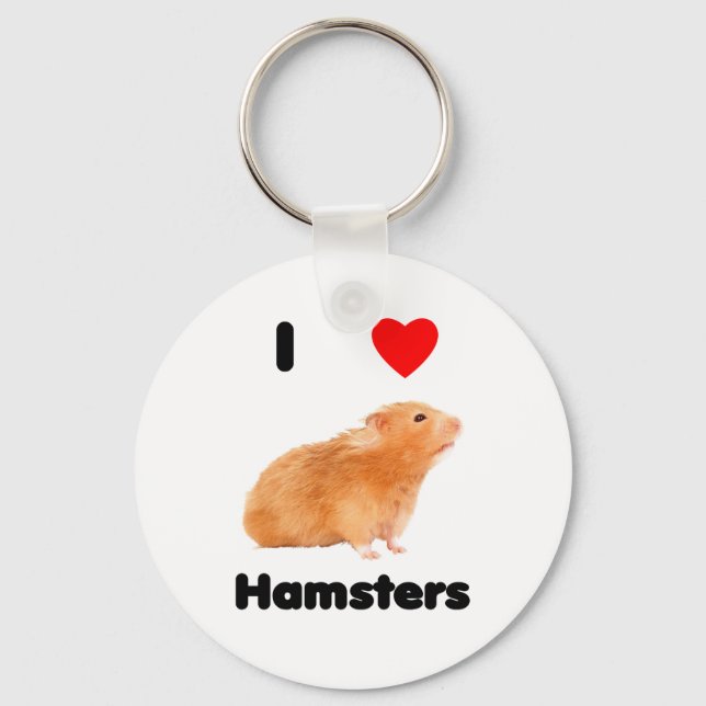 I love hamsters Keychain (Front)