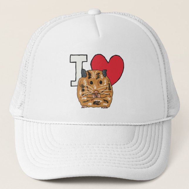 I Love Hamsters Trucker Hat (Front)