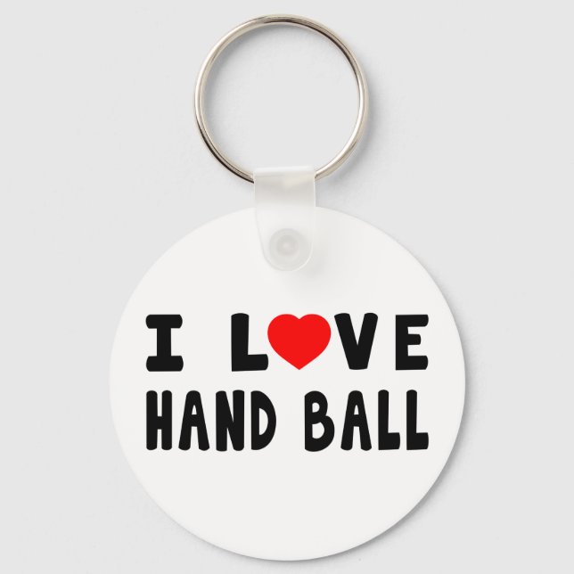 I Love Hand Ball Key Ring (Front)