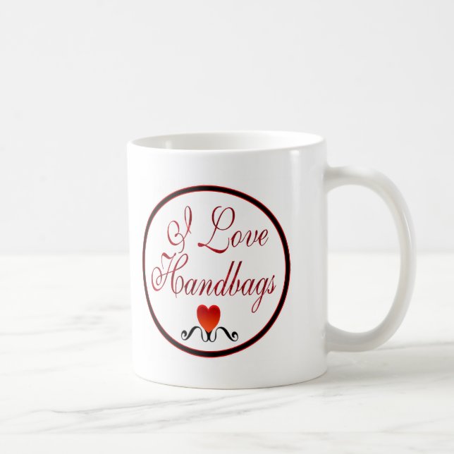 I Love Handbags Coffee Mug (Right)