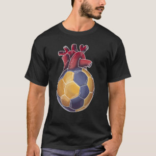 I love Handball Ball Heartbeat for Players and Fan T-Shirt