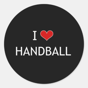 I Love Handball Classic Round Sticker