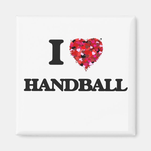 I Love Handball Magnet (Front)