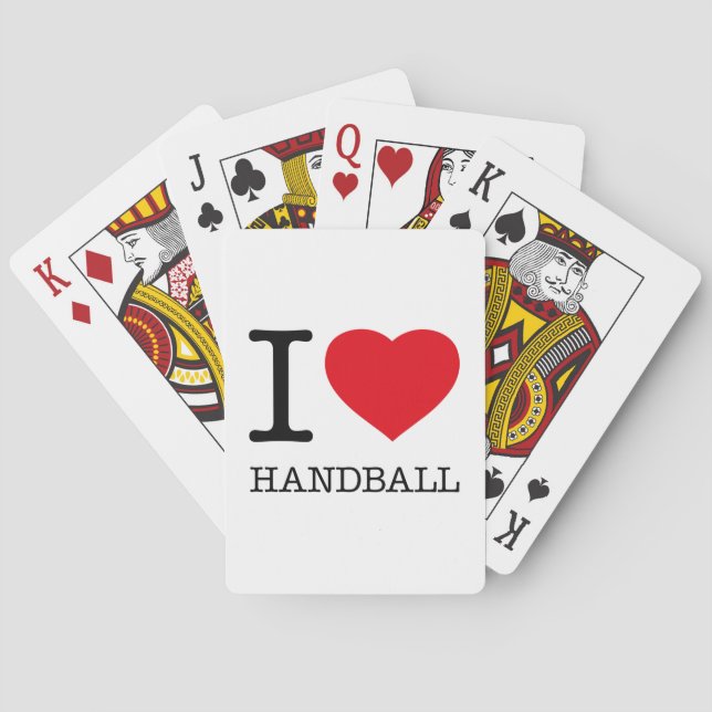I LOVE HANDBALL PLAYING CARDS (Back)