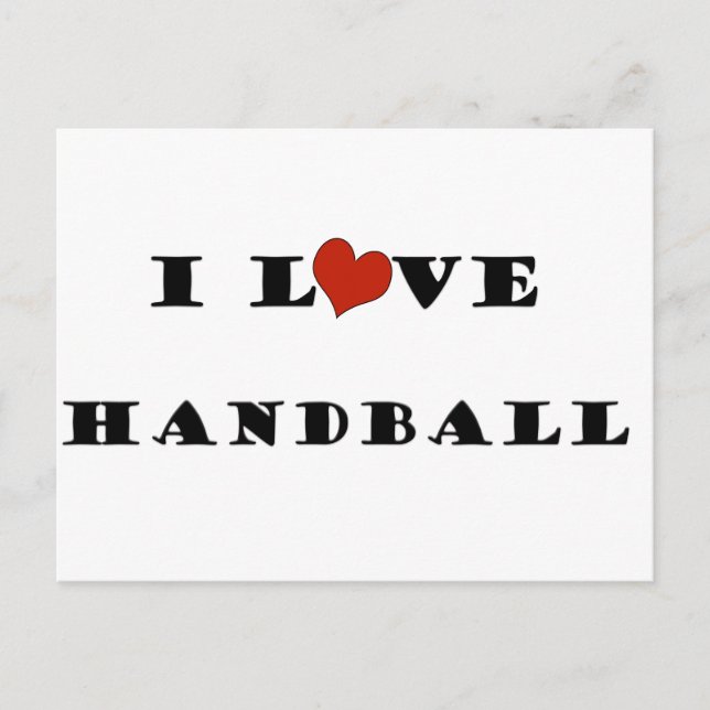 I Love Handball.png Postcard (Front)