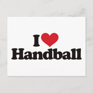 I Love Handball Postcard