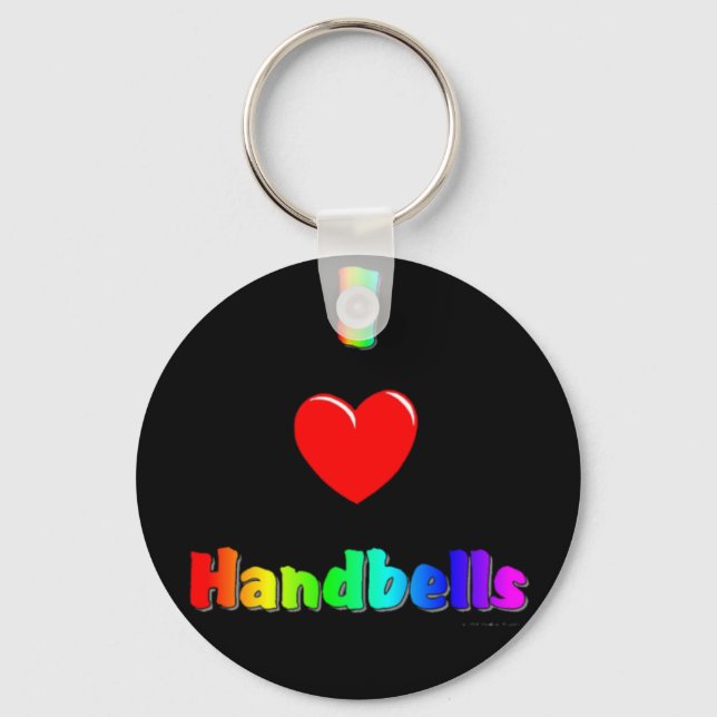 I Love Handbells Key Ring (Front)