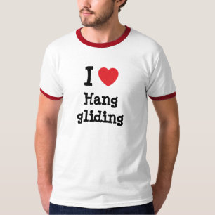 I love Hang gliding heart custom personalised T-Shirt